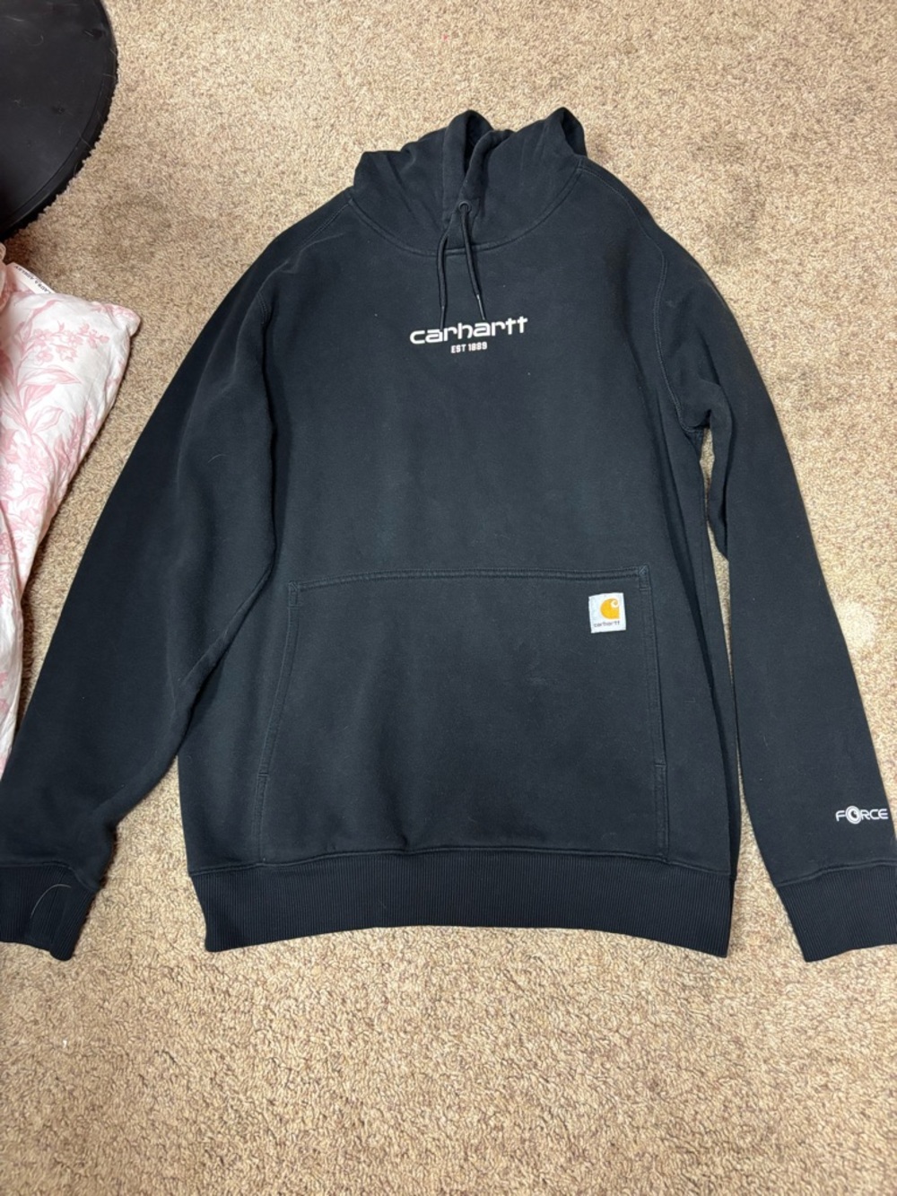 Carhartt Black Relaxed Fit Pullover Hoodie